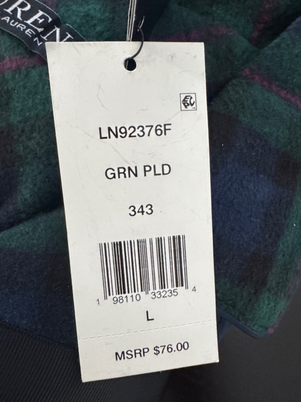 Lauren Ralph Lauren Plaid Women's Pajama Set Size Large - Picture 3 of 5